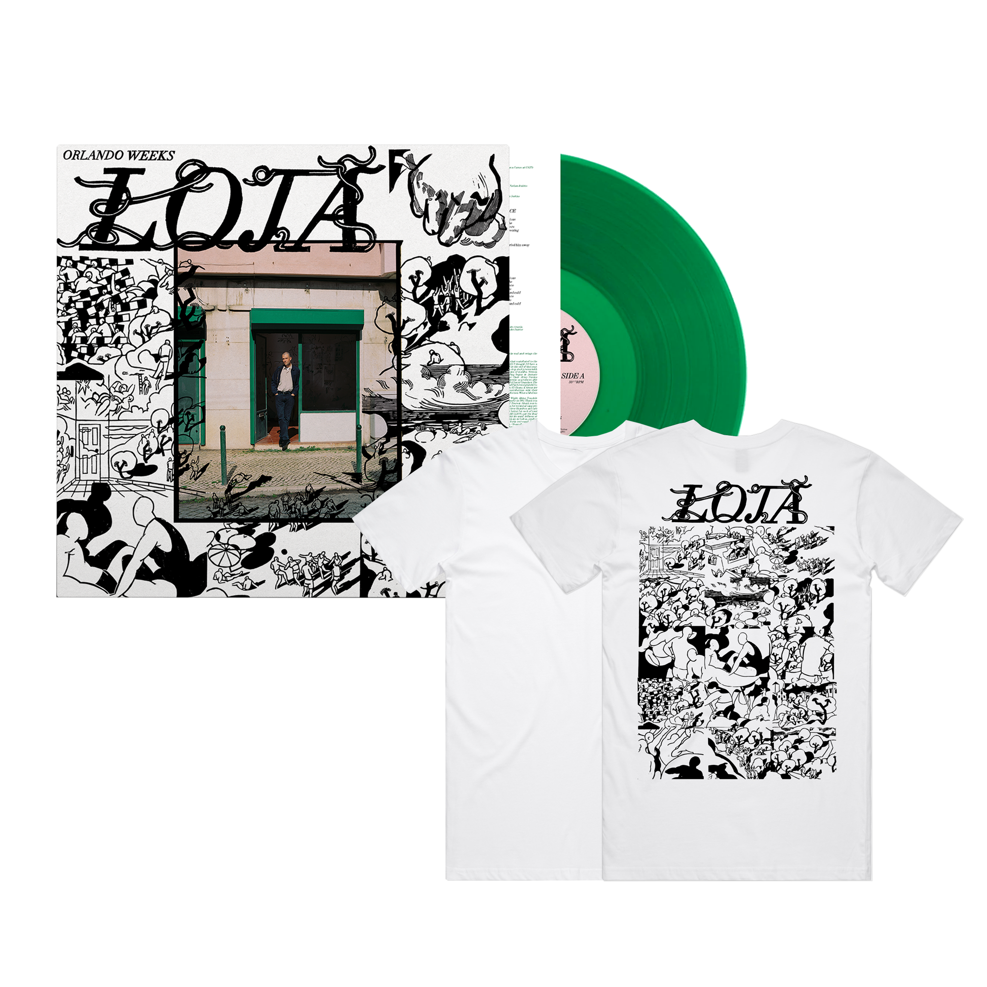 LOJA: Signed Transparent Green LP & Tee Bundle