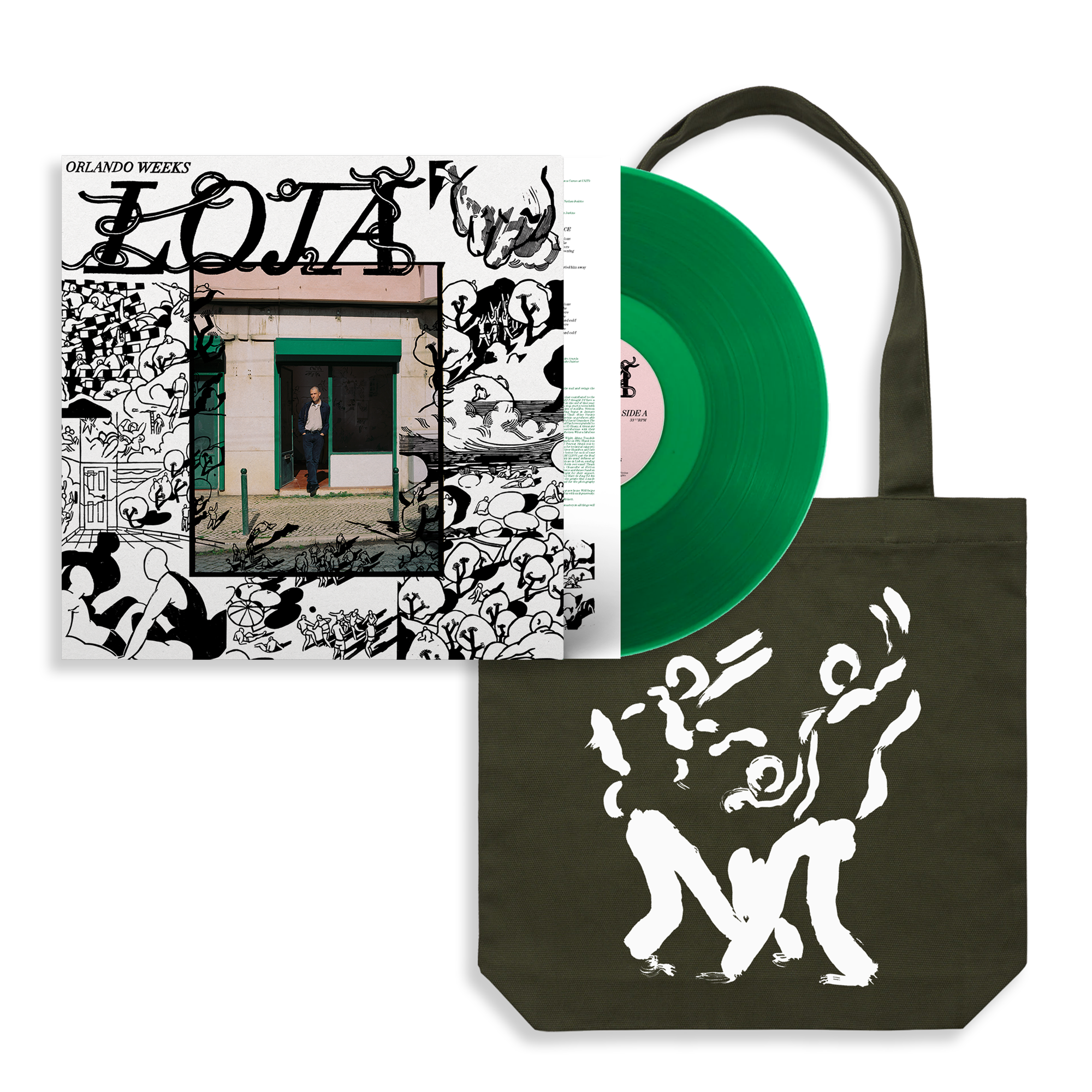 LOJA: Signed Transparent Green LP & Tote Bundle